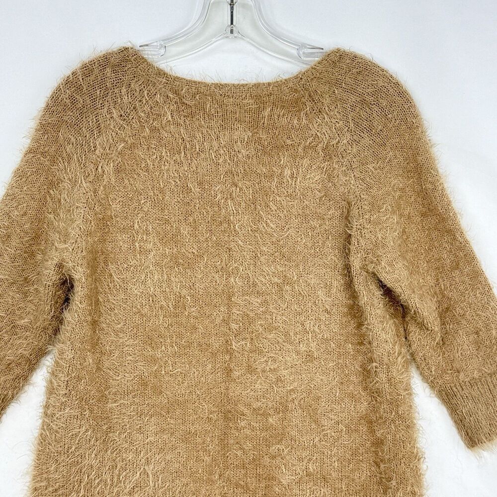 Zara Knitwear Winter Fancy Collection Open Front Cardigan Sweater Brown Size 7 - Picture 6 of 15